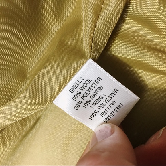 {Mossimo} Wool Blend Peacoat - Yellow/Green - Picture 4 of 6